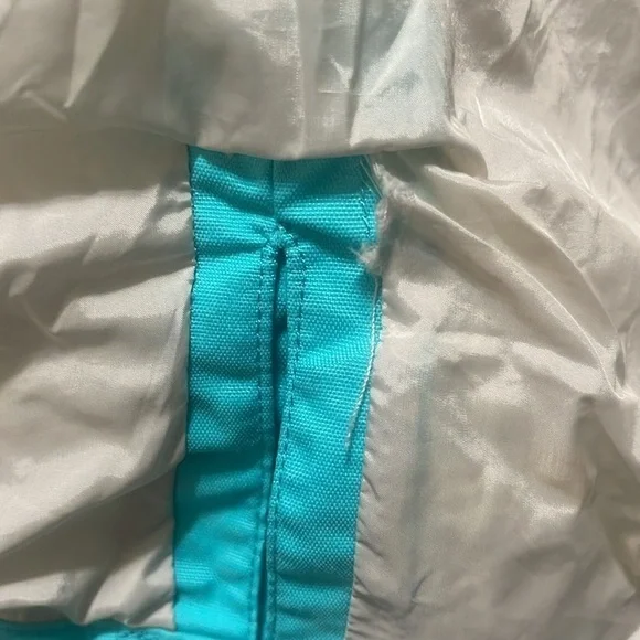 Merrell Long Jacket L Women Bright Blue/turquoise Nylon Snaps Full Zip Lined - Picture 11 of 11